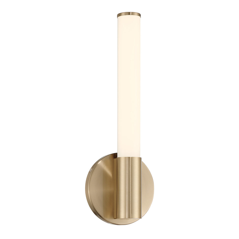 Savoy House Connor 14" Mini Tube LED Cylinder Vanity Light - Brass