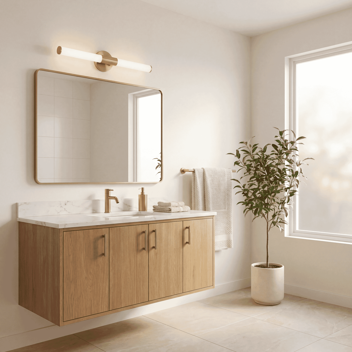 Connor 24" Mini Tube LED Cylinder Vanity Light