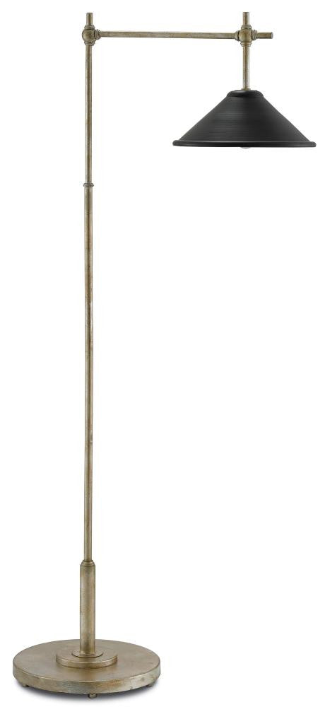 Currey and Company Dao Silver Floor Lamp Silver Granello