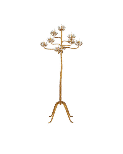Agave Americana Gold Floor Lamp Currey and Company 8000-0045