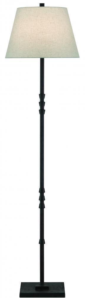 Currey and Company Lohn Black Floor Lamp Mole Black