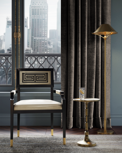 Pascal Accent Table, Brass, Cast Aluminum, 12.25"W, Currey and Company (4189 KCZT)