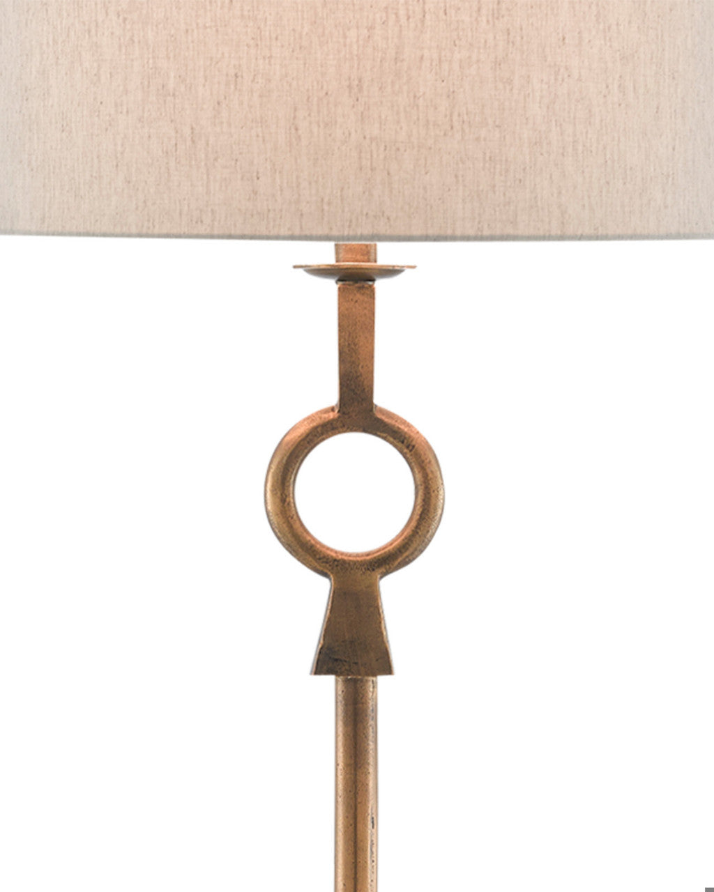 Germaine Brass Floor Lamp, Currey and Company 8000-0077