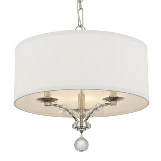 Crystorama Mirage 3 Light Chandelier Polished Nickel