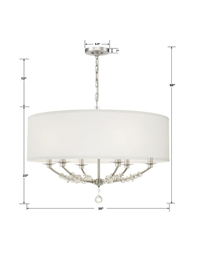 Crystorama Mirage Chandelier Polished Nickel