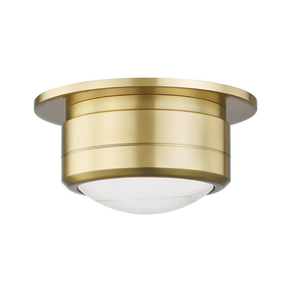Hudson Valley Greenport Flush Mount Aged Brass