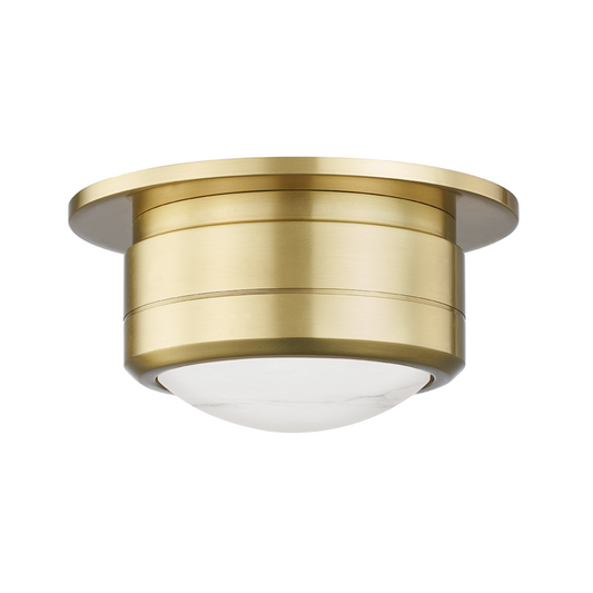 Hudson Valley Greenport Flush Mount Aged Brass