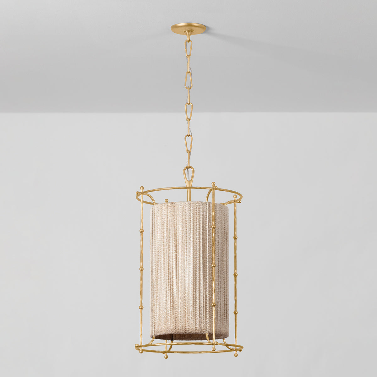 Hudson Valley Jones Point 15.5" Lantern Vintage Gold Leaf detail view 1