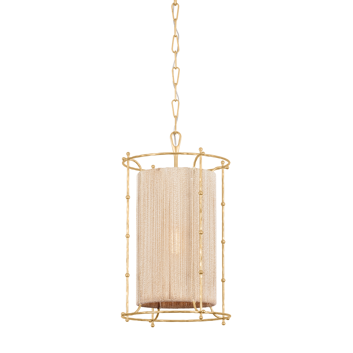 Hudson Valley Jones Point 15.5" Lantern Vintage Gold Leaf