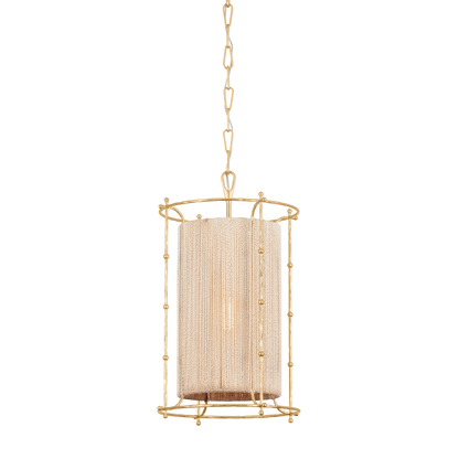 Hudson Valley Jones Point 15.5" Lantern Vintage Gold Leaf