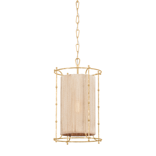 Hudson Valley Jones Point 15.5" Lantern Vintage Gold Leaf