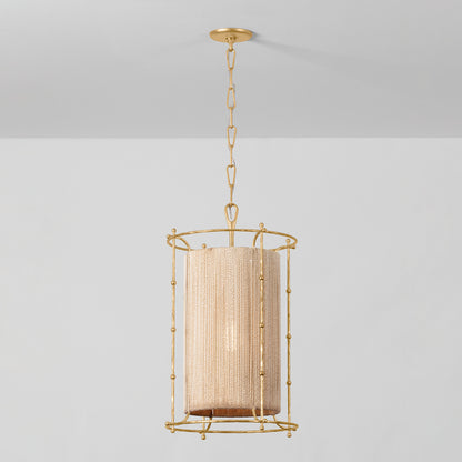 Hudson Valley Jones Point 15.5" Lantern Vintage Gold Leaf detail view 2