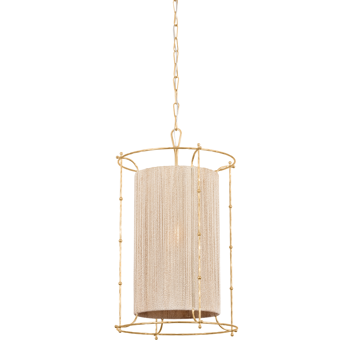Hudson Valley Jones Point 20" Lantern Vintage Gold Leaf