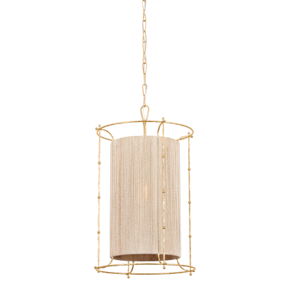 Hudson Valley Jones Point 20" Lantern Vintage Gold Leaf