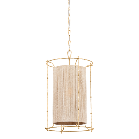 Hudson Valley Jones Point 20" Lantern Vintage Gold Leaf