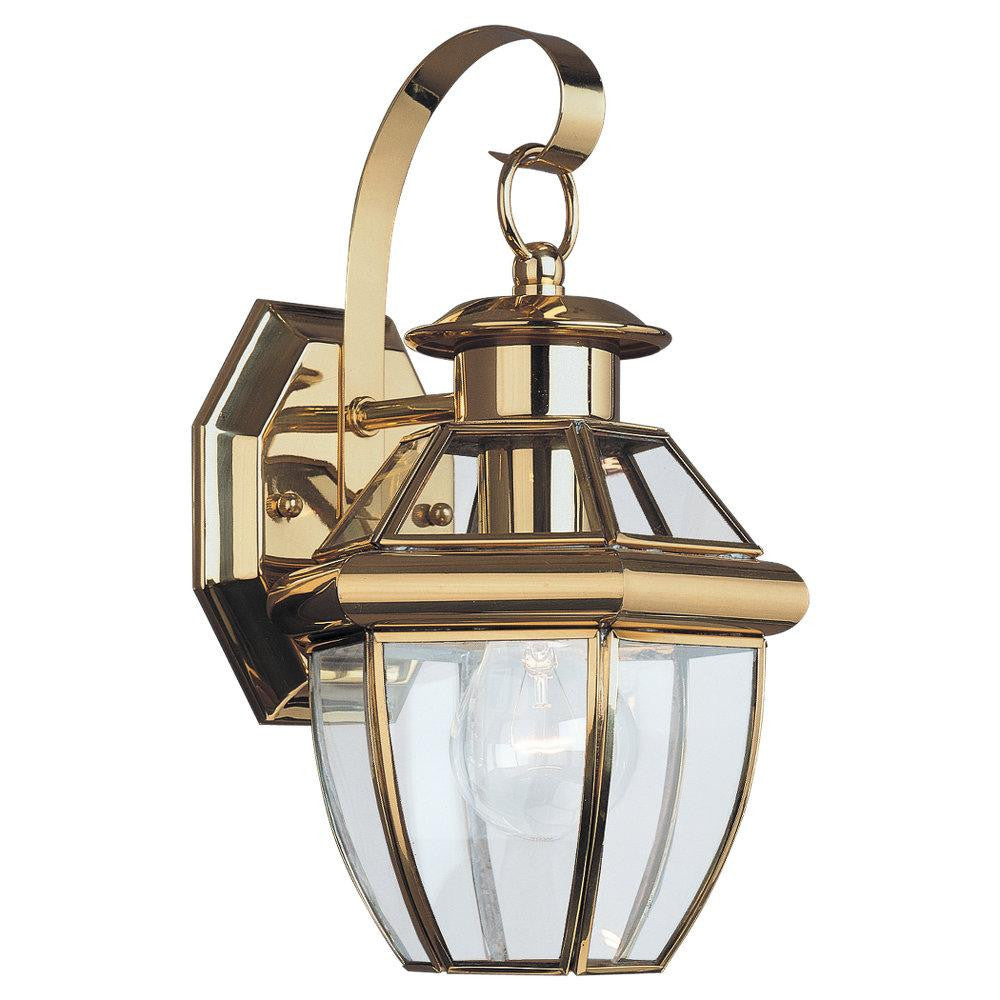 Generation Lighting Lancaster One Light Outdoor Wall Lantern Polished Brass