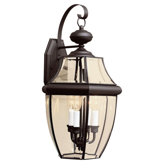 Generation Lighting Lancaster Three Light Outdoor Wall Lantern Black
