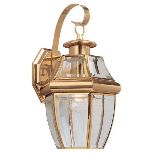 Generation Lighting Lancaster One Light Outdoor Wall Lantern Polished Brass