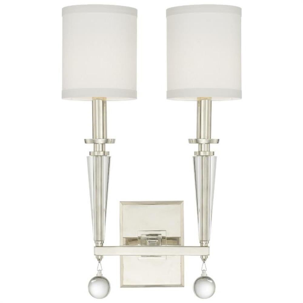 Crystorama Paxton Wall Sconce Polished Nickel