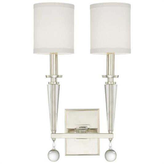 Crystorama Paxton Wall Sconce Polished Nickel