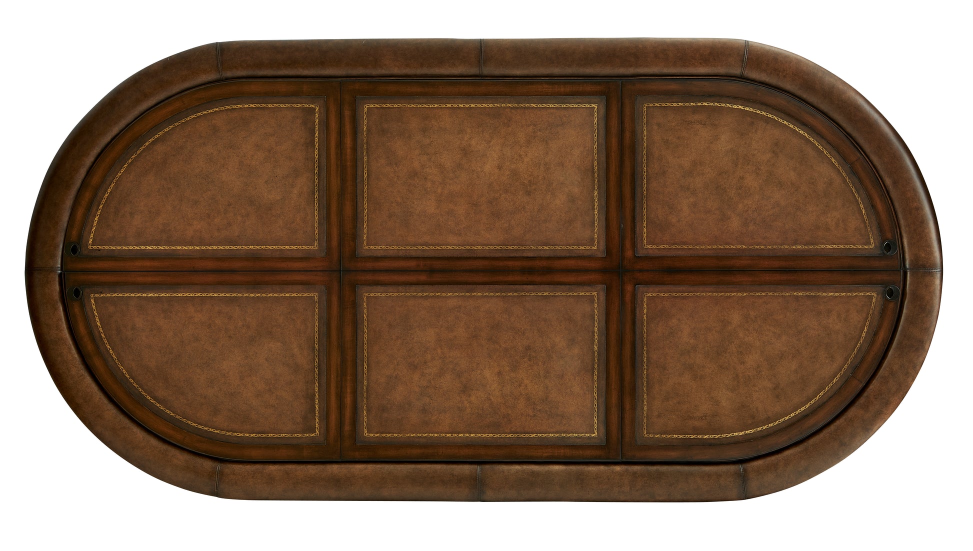 Maitland-Smith Texas Hold'em Table Cover in Dark Antique Lido Mahogany