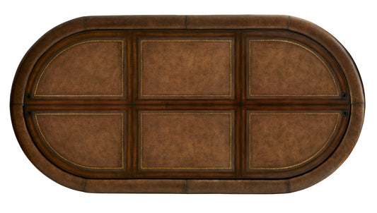 Maitland-Smith Texas Hold'em Table Cover in Dark Antique Lido Mahogany