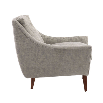 Arteriors Home Neptune Lounge Chair Oyster Jacquard Dark Walnut