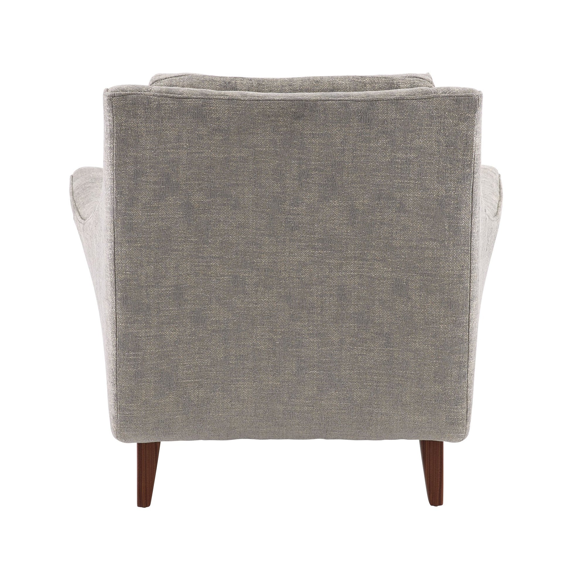 Arteriors Home Neptune Lounge Chair Oyster Jacquard Dark Walnut