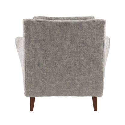 Arteriors Home Neptune Lounge Chair Oyster Jacquard Dark Walnut