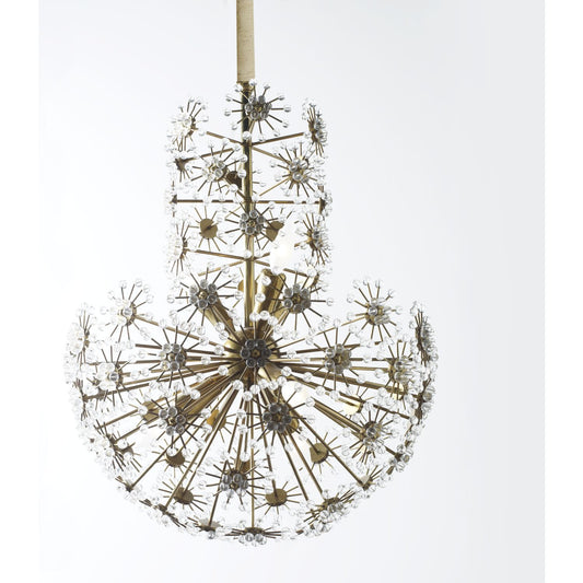 Maitland-Smith Soft Brass Chandelier Crystal Beading in Brass