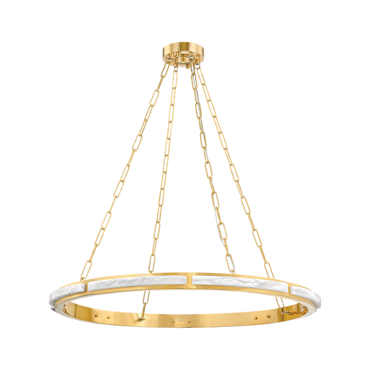 Hudson Valley Wingate 36" Chandelier Aged Brass