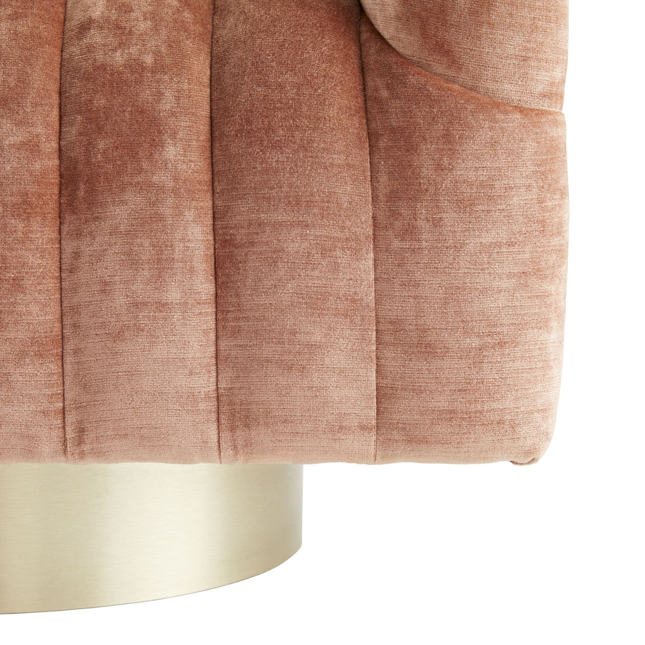 Arteriors Home Springsteen Chair Dusty Rose Velvet detail