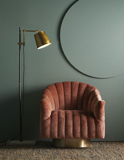 Arteriors Home Springsteen Chair Dusty Rose Velvet lifestyle