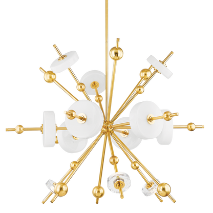 Hudson Valley Maynard 12-Light Chandelier Aged Brass