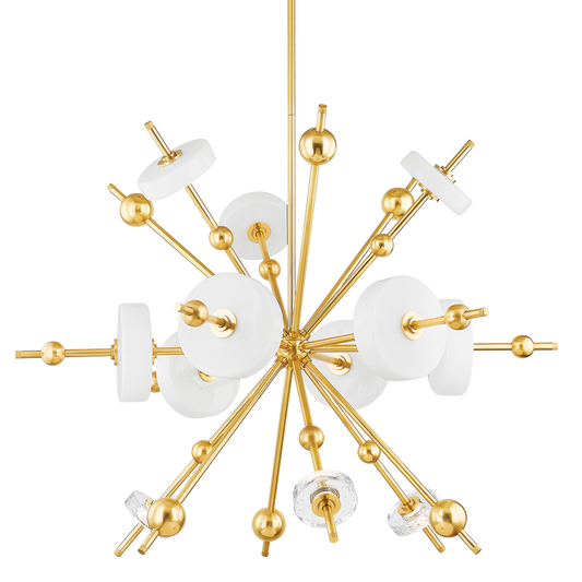Hudson Valley Maynard 12-Light Chandelier Aged Brass