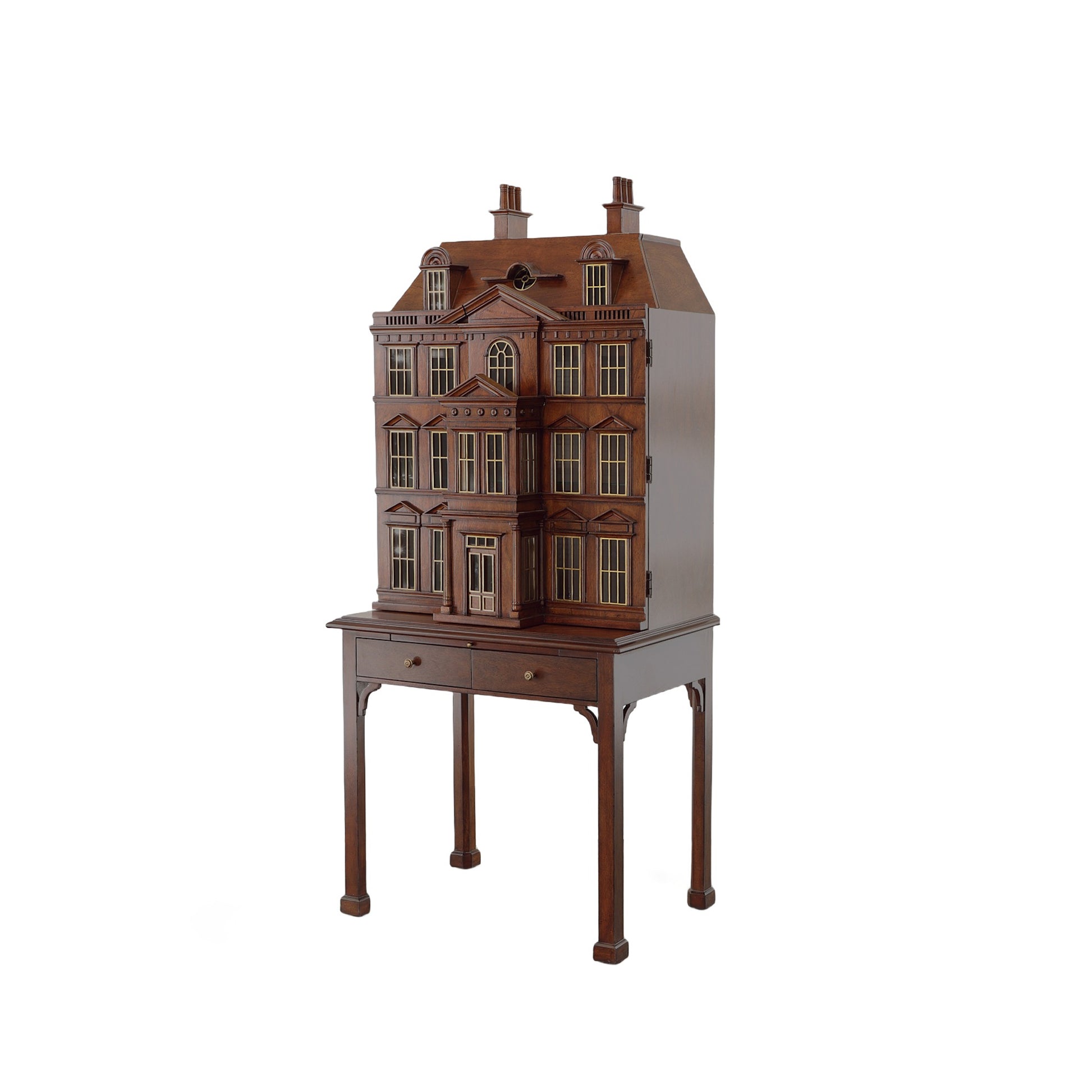 Maitland-Smith Dollhouse Bar Cabinet Mahogany