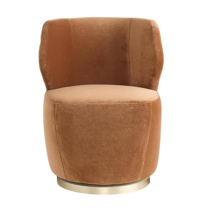 Arteriors Home Poppy Chair Cider Velvet Champagne Swivel