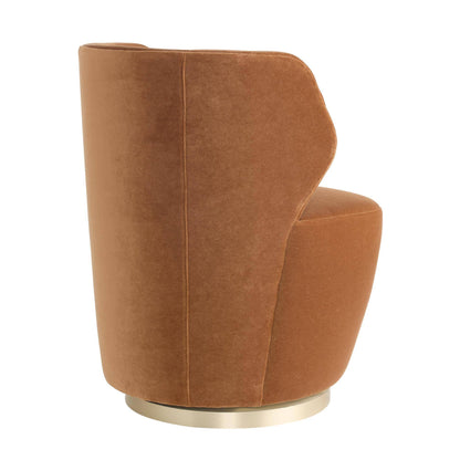 Arteriors Home Poppy Chair Cider Velvet Champagne Swivel