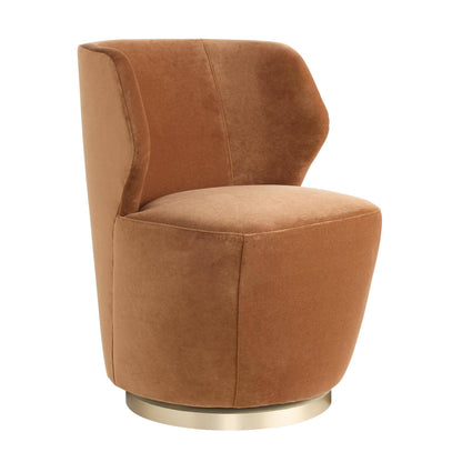 Arteriors Home Poppy Chair Cider Velvet Champagne Swivel