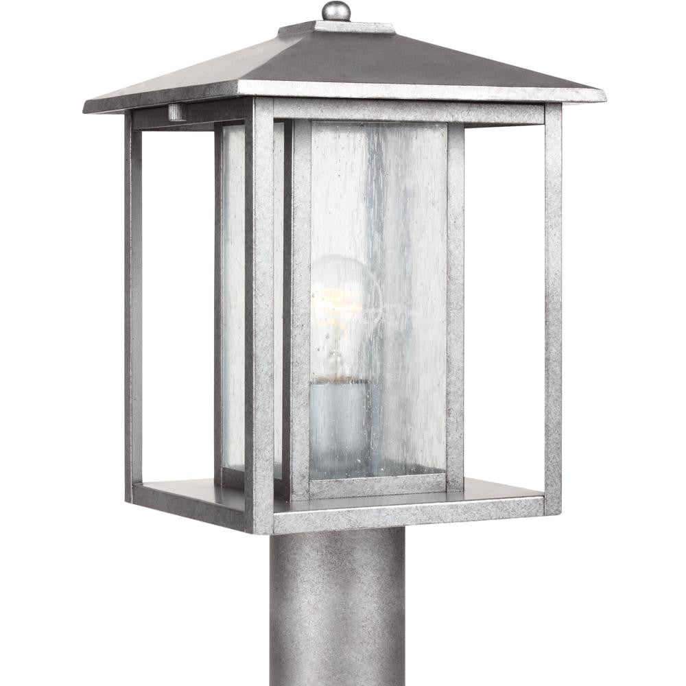 Generation Lighting Hunnington One Light Outdoor Post Lantern Weathered Pewter