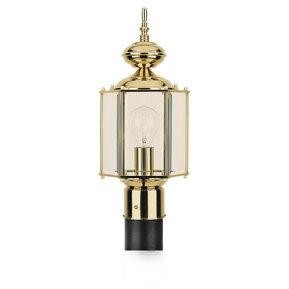 Generation Lighting Classico One Light Outdoor Post Lantern Polished Brass