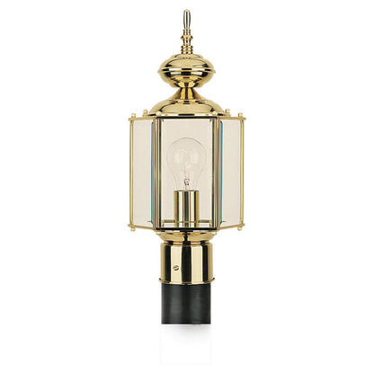 Generation Lighting Classico One Light Outdoor Post Lantern Polished Brass