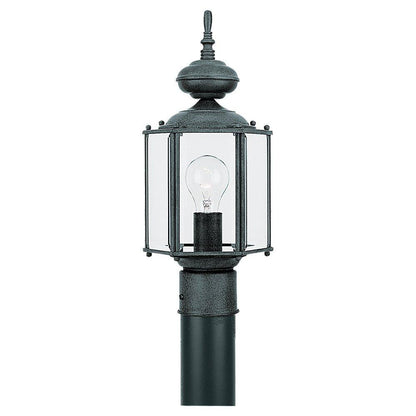 Generation Lighting Classico One Light Outdoor Post Lantern Black