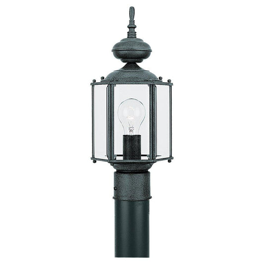 Generation Lighting Classico One Light Outdoor Post Lantern Black