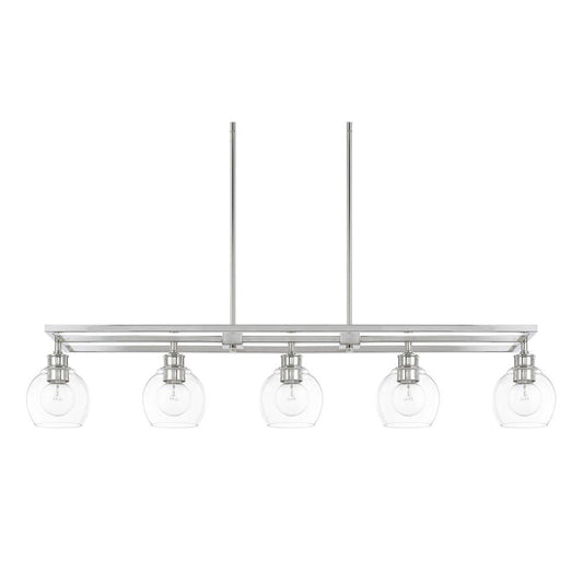 Capital Mid Century Linear Chandelier Polished Nickel