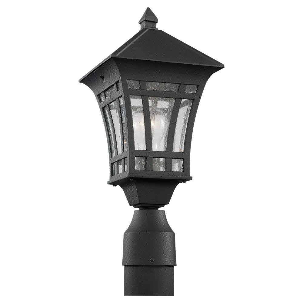 Generation Lighting Herrington One Light Outdoor Post Lantern Black