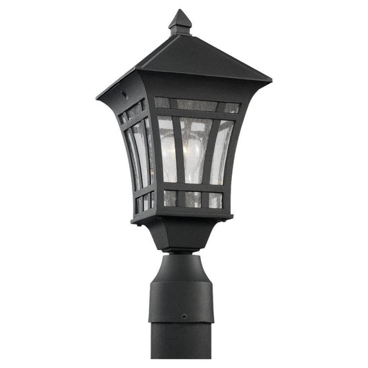 Generation Lighting Herrington One Light Outdoor Post Lantern Black