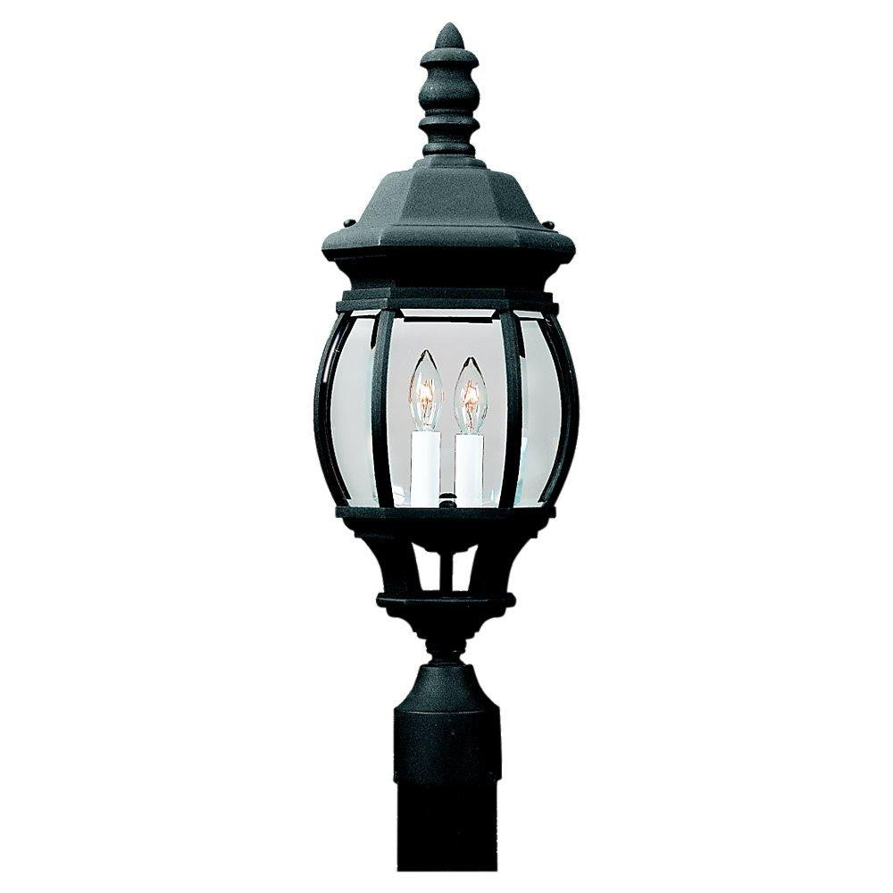Generation Lighting Wynfield Two Light Outdoor Post Lantern Black