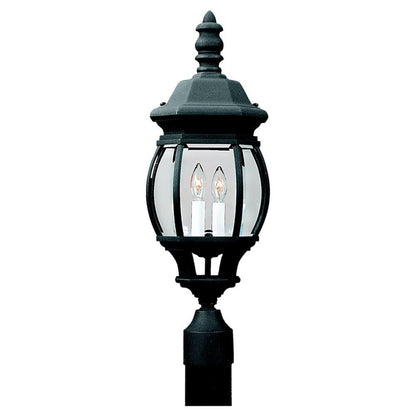 Generation Lighting Wynfield Two Light Outdoor Post Lantern Black