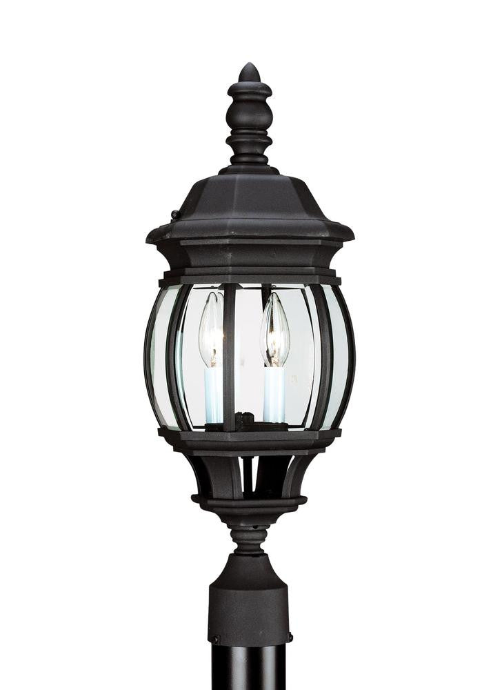 Generation Lighting Wynfield Two Light Outdoor Post Lantern Black